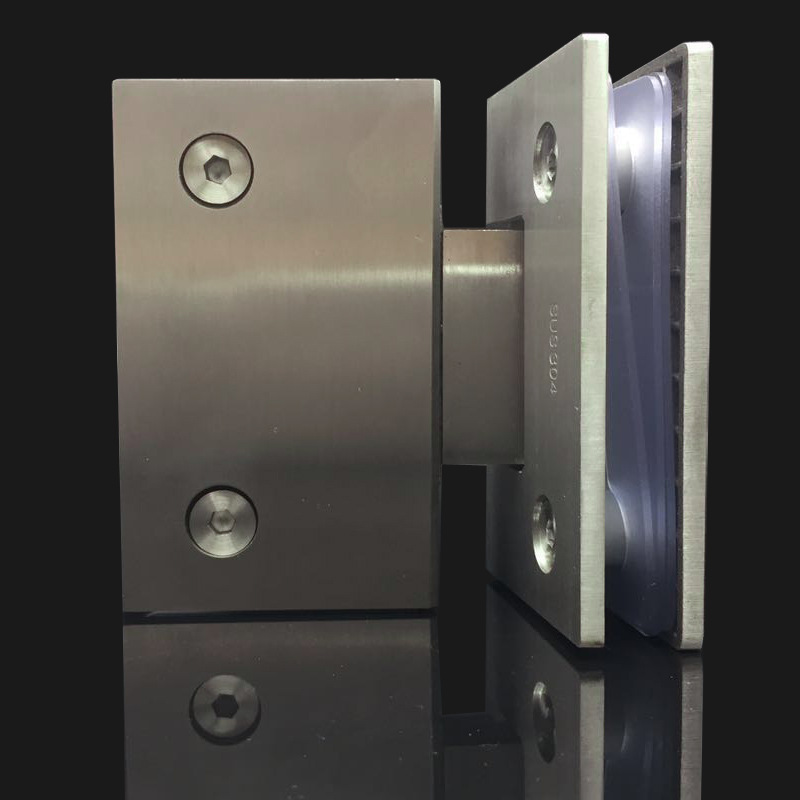 304 stainless steel bathroom clamp, shower room glass hinge, frameless glass door clamp, glass hinge 180 degrees Item Picture