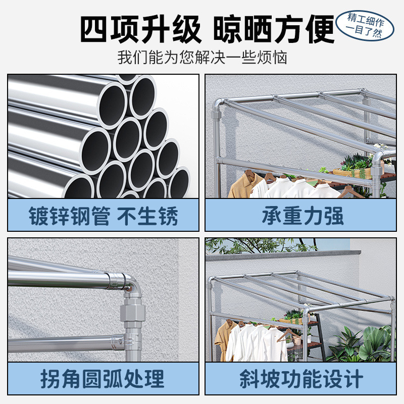 Galvanized steel pipe carport frame, clothes drying rack, floor-standing sunshade, chicken shed frame, windproof simple shed, construction type grape trellis Application Scenario
