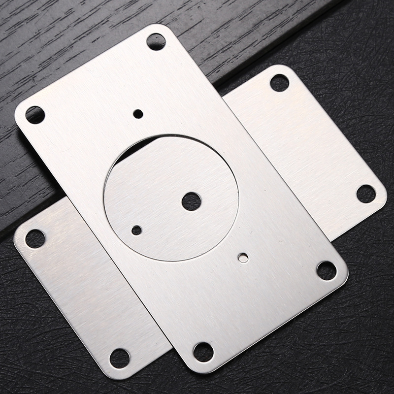 Hinge installation board, cabinet door repair board, repair magic tool, cabinet hinge accessories, thickened stainless steel hinge fixing plate details Picture