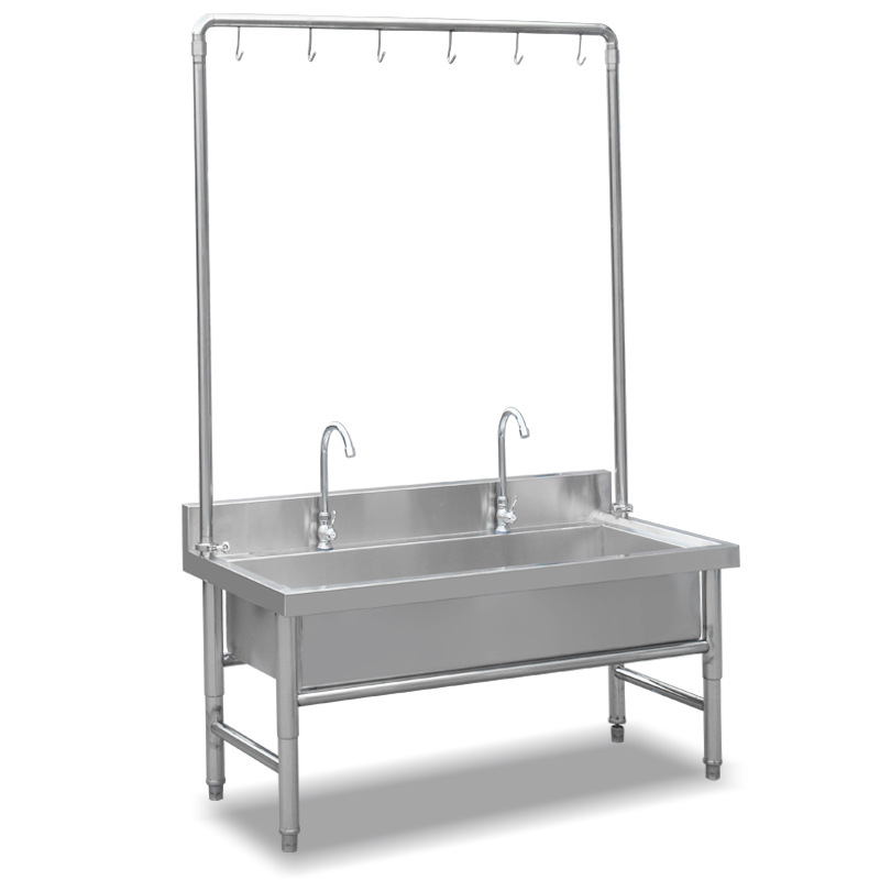 Stainless steel mop pool, school, hospital, kitchen mop pool, unit, restaurant, canteen hook-drained mop pool Item Picture