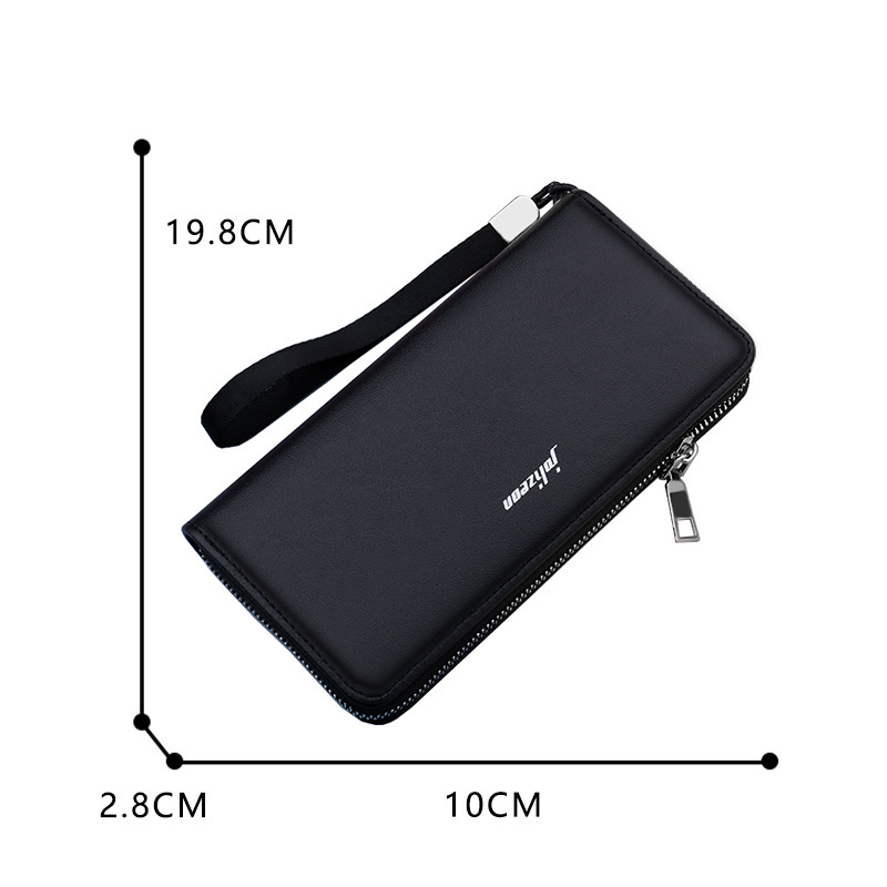 Men's clutch bag, trendy business zipper handbag, large capacity, casual, hands-free, hand-grabbed bag, summer mobile phone bag Application Scenario