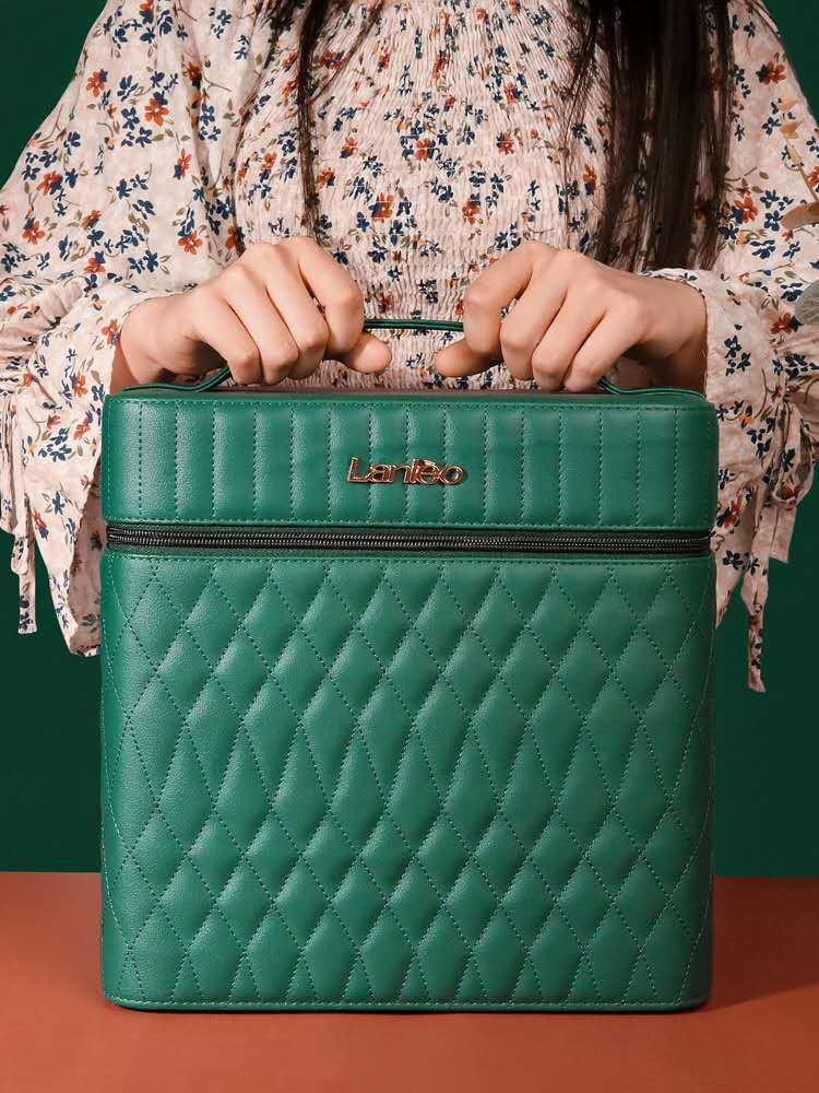 Wholesale of 2023 best-selling large-capacity cosmetic cases, portable suitcases, simple desktop organization, and multi-functional layer storage boxes full figure