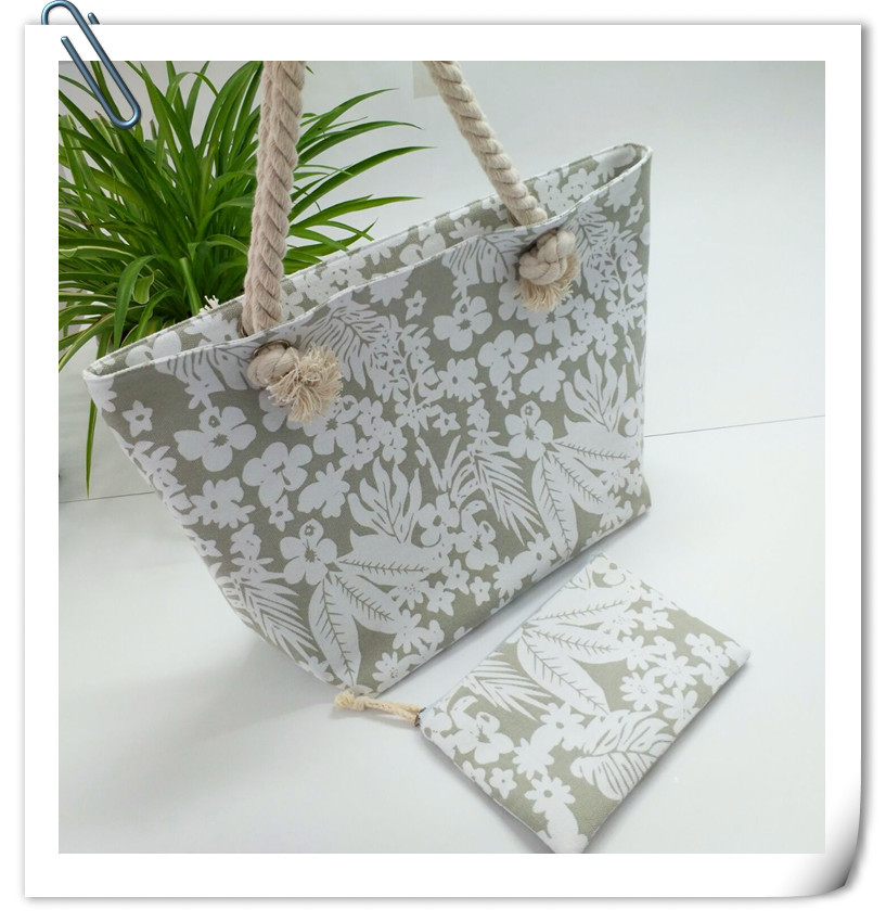 2019 new products: Canvas bags, women's bags, printed bags, Korean-style casual handbags, rope hand-held women's single-shoulder bags full figure