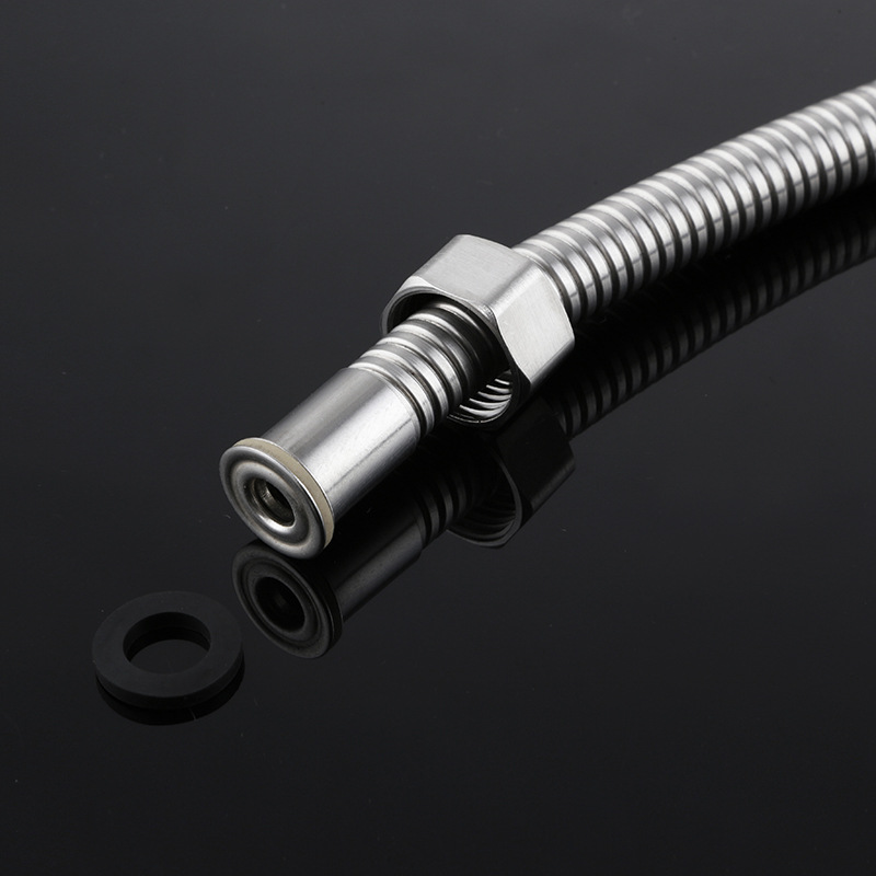 Factory direct sales: 1.5-meter fully 304 encrypted hand-held shower tube with EPDM inner tube, resistant to high pressure and high temperature Specification drawing