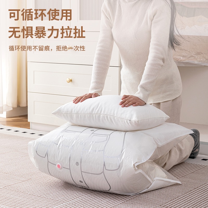 Down jacket hanging compression bag, multi-hole stackable dust cover, overcoat suit vacuum bag, thickened storage and organization bag Application Scenario