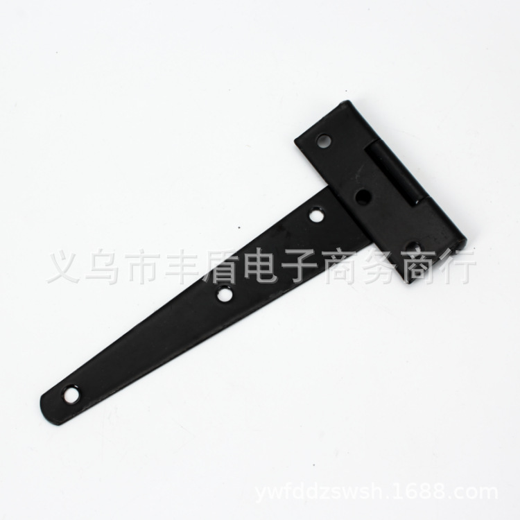 Lightweight T-hinge, T-type hinge, triangular hinge, slotted bearing, door and window accessories, black paint, 2-inch - 12-inch Item Picture