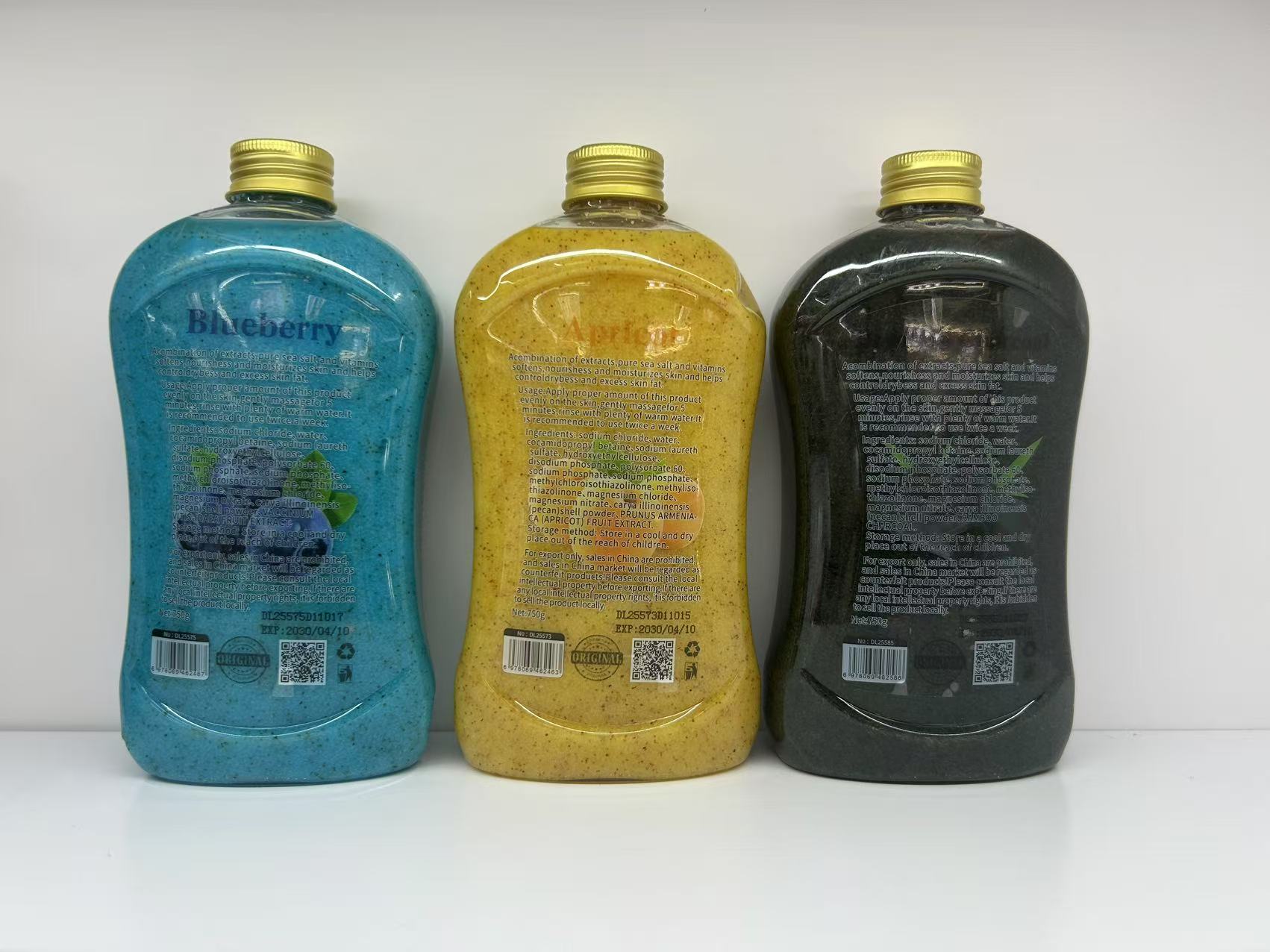 Exportación de comercio exterior exfoliante especial gel de ducha sabor melocotón amarillo - 3