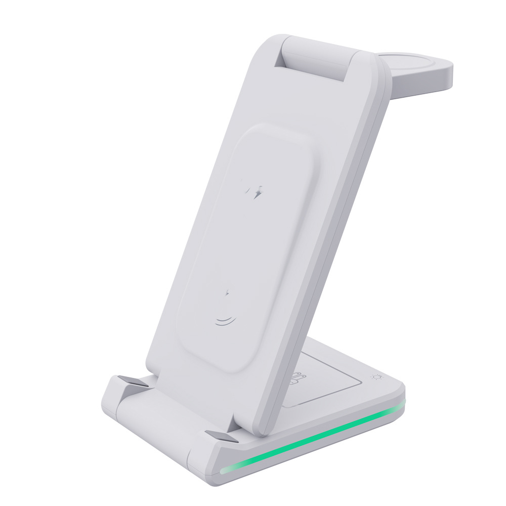 Desktop standing wireless charger three-in-one 15W fast charging stand, suitable for iPhone 15, headphones and watch 7 Item Picture