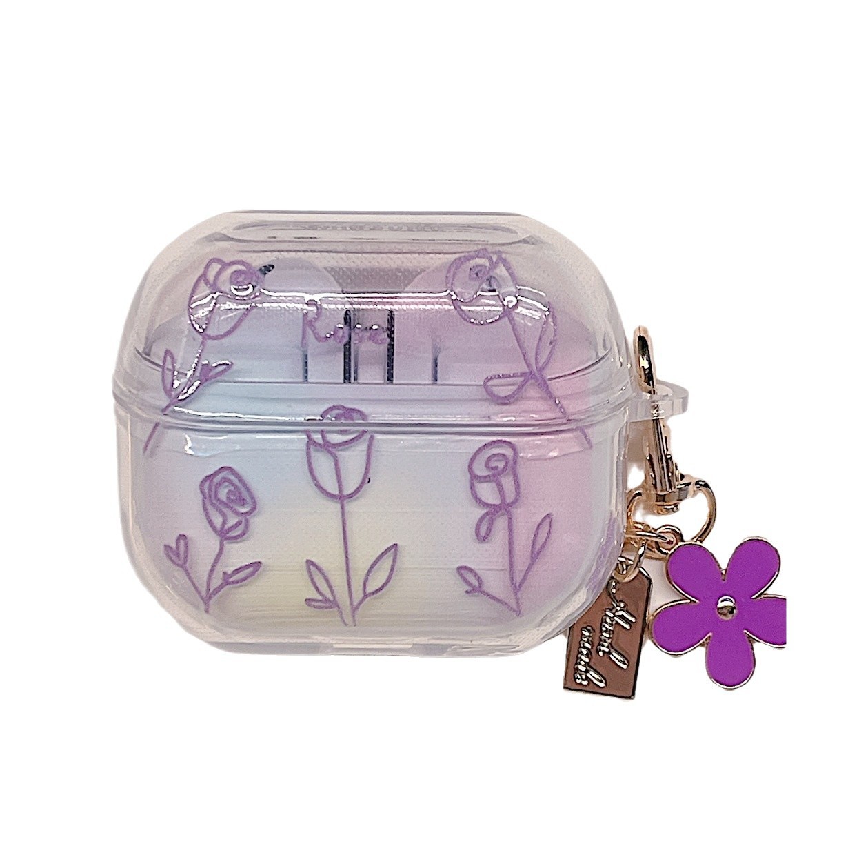 DIY cartoon transparent soft shell for Samsung Galaxy Buds3pro Bluetooth earphone case with cute flowers Item Picture