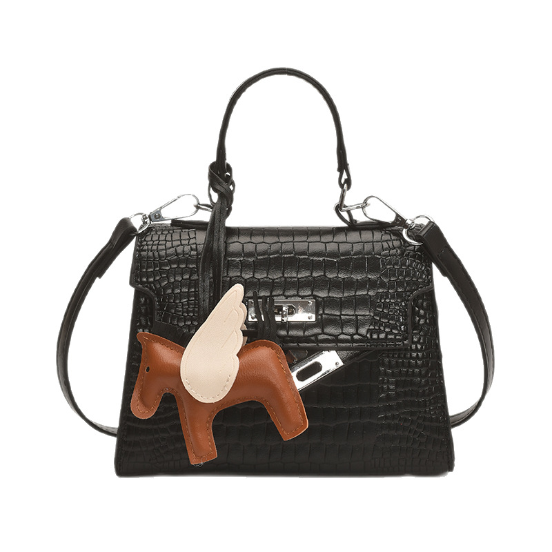 The new 2025 cross-border crocodile pattern fashionable hand-held Kelly bag is a versatile, high-end and stylish single-shoulder crossbody bag for women Item Picture