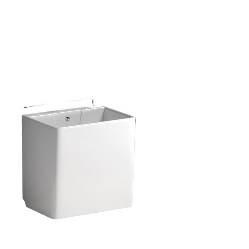 Balcony mop sink, household bathroom ceramic large floor basin, mop sink, towel trough, small floor-standing type Item Picture