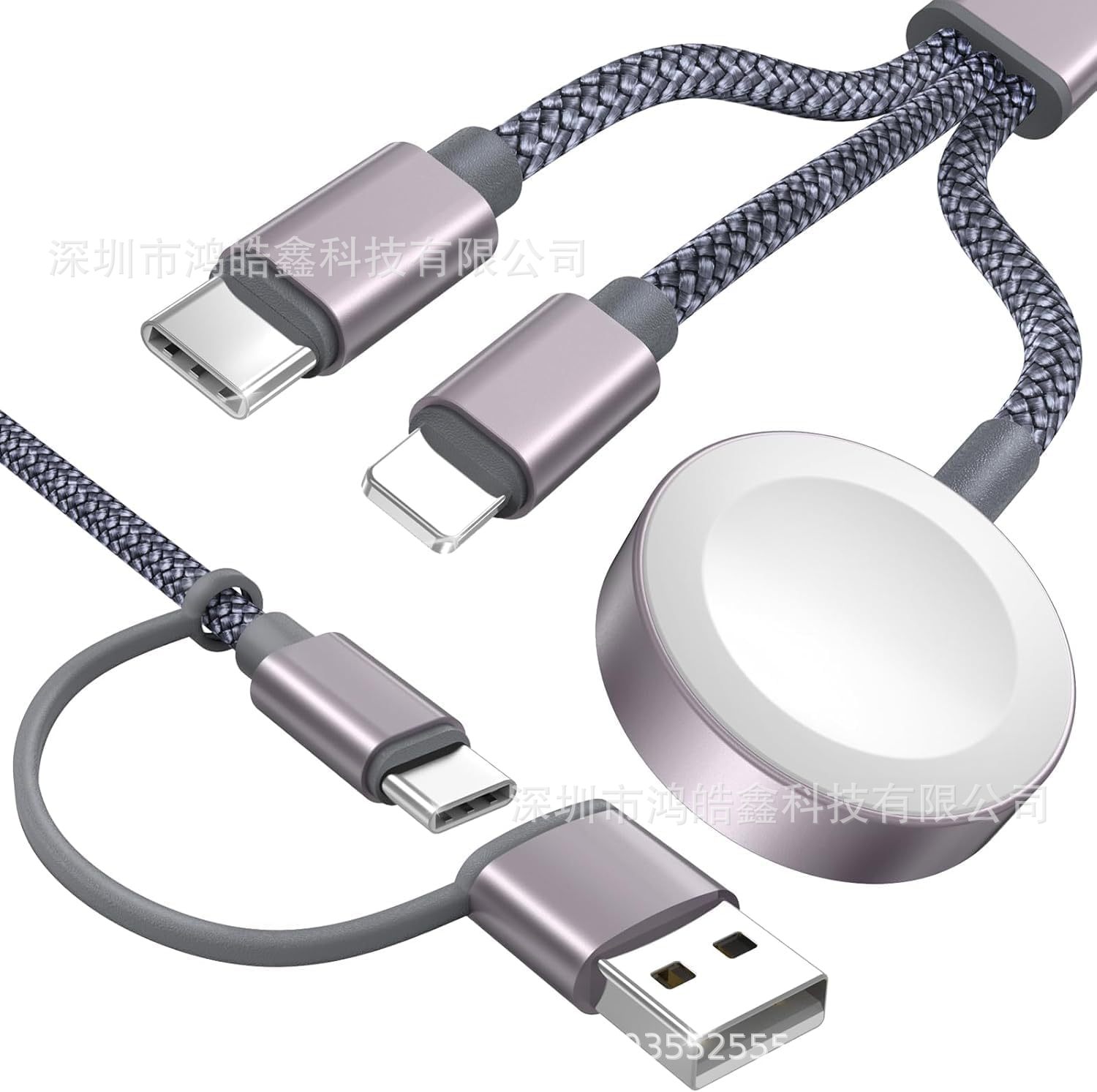 This product is suitable for charging Apple watches with braided wires, wireless charging for watches, three-in-one charging for watches, and wireless charging for watches Item Picture