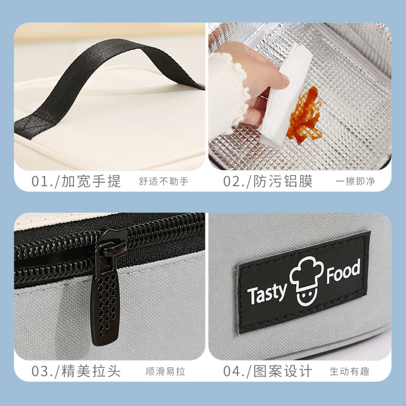 Runhui Bags Dopamine Small Square Meal Bags, Fashionable bento Bags, Outdoor picnic Bags, Office Workers' insulated bags with meals Application Scenario