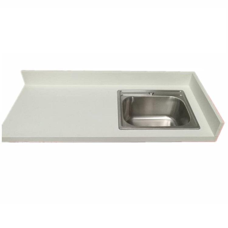 Cross-border wholesale and customization of pure white quartz stone countertops, central island countertops, artificial granite integrated kitchen countertops Item Picture