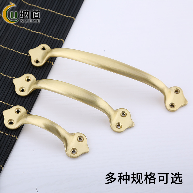 Furniture hardware, European and Chinese style brass, antique style handles, antique copper cabinets, drawers, wardrobe doors, wooden doors and window handles Specification drawing