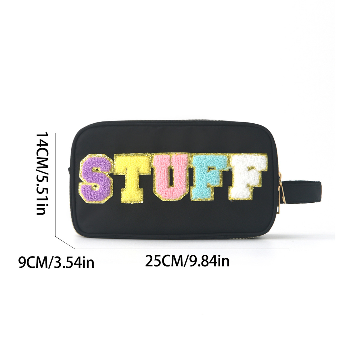 Feihong Cross-border Embroidered Letter Makeup Bag, Amazon Waterproof Portable Toiletry Bag, Large Capacity Portable Storage Bag Application Scenario
