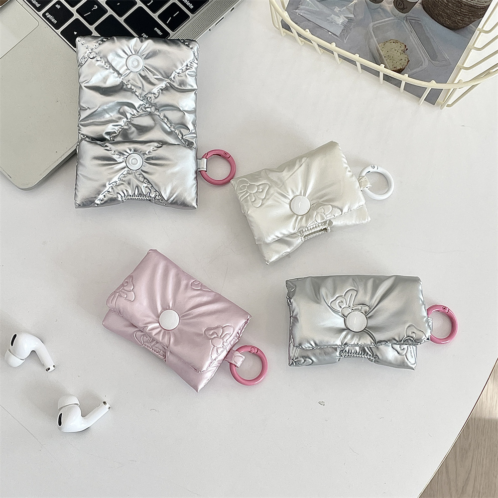 The 412143 Korean-style ins bow bag is suitable for storing Apple earphone cases and airpods cases Specification drawing