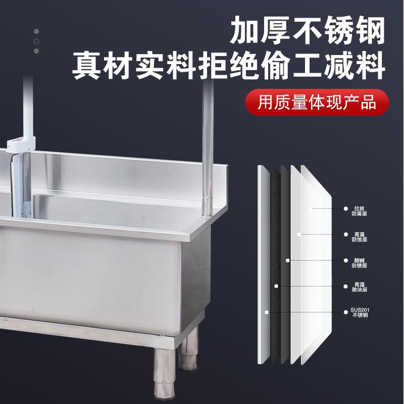 Mop pool, stainless steel water pool, 304 sink, mop pool, household bathroom, outdoor mop stand, mop, washing pool Application Scenario