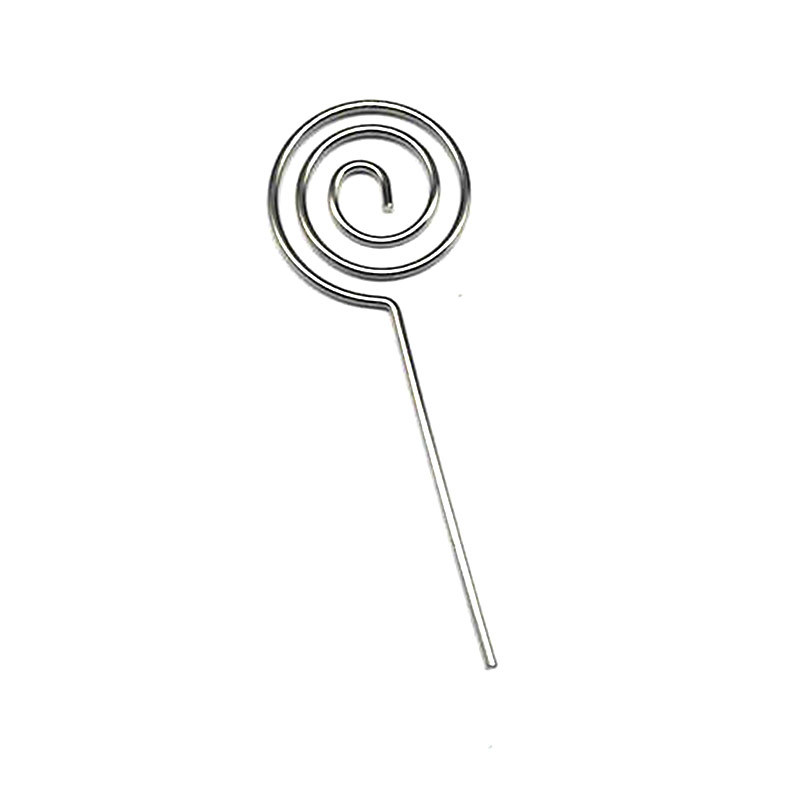 Business card holder, spring metal round note holder, wrought iron card holder, desktop business card holder, square seat holder Item Picture
