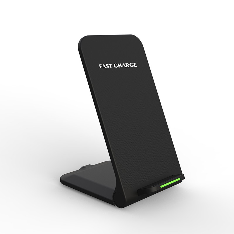 The new wireless charger with dual-coil 15w fast charging desktop foldable stand is suitable for Apple and Huawei mobile phones Item Picture