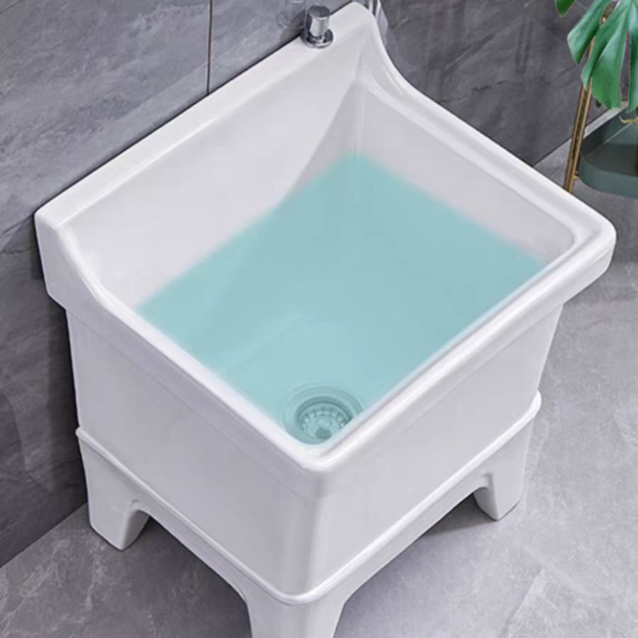 Mop sink, mop sink, household balcony and bathroom integrated small mop sink, floor-standing high-legged ceramic mop sink full figure