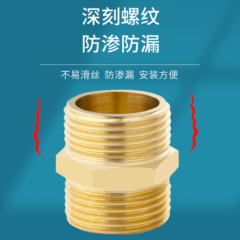 20 stainless steel external thread plumbing fittings, 4-point and 6-point stainless steel fittings, 201 stainless steel thread alignment Specification drawing