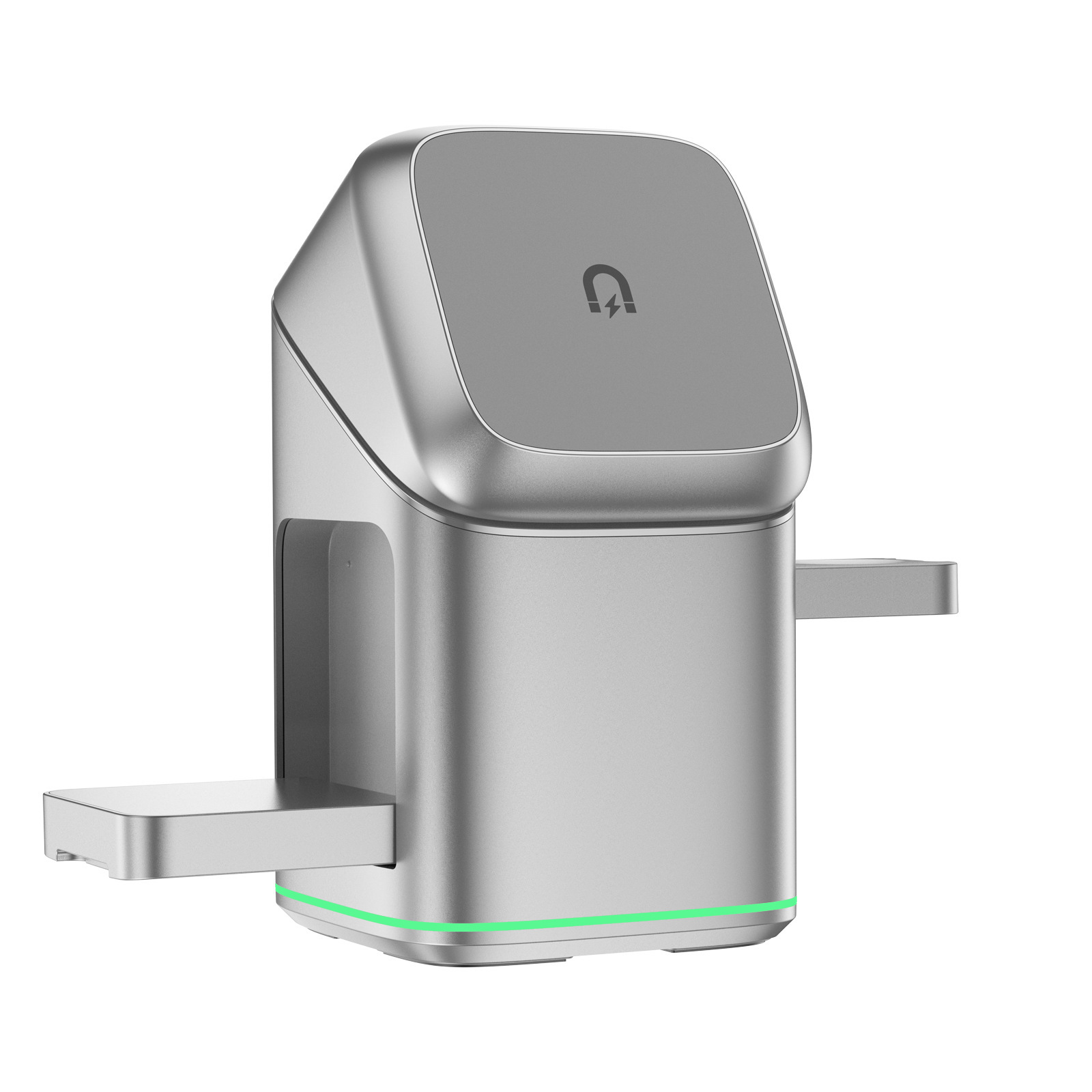 magsafe magnetic wireless charging base touch electric rotating metal qi2 three-in-one mobile phone wireless charger Item Picture