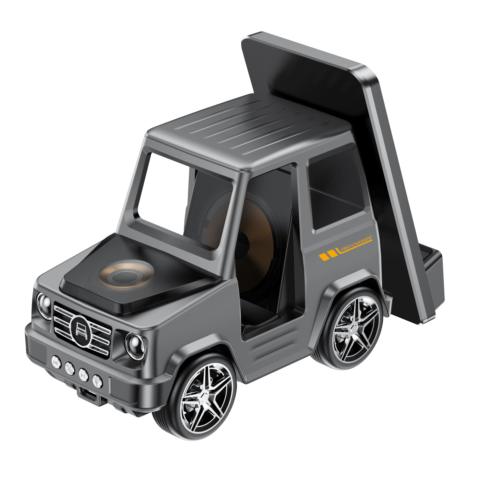 Desktop wireless charger G63 Creative Car, mobile phone, watch and earphone three-in-one with one coil wireless fast charging Item Picture