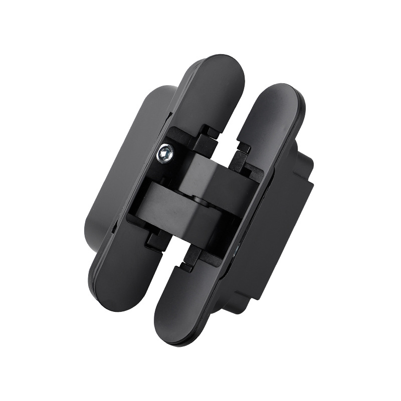 Invisible door hinge, three-dimensional adjustable wooden door, folding door, 180-degree inward and outward opening, hidden cross hinge Item Picture