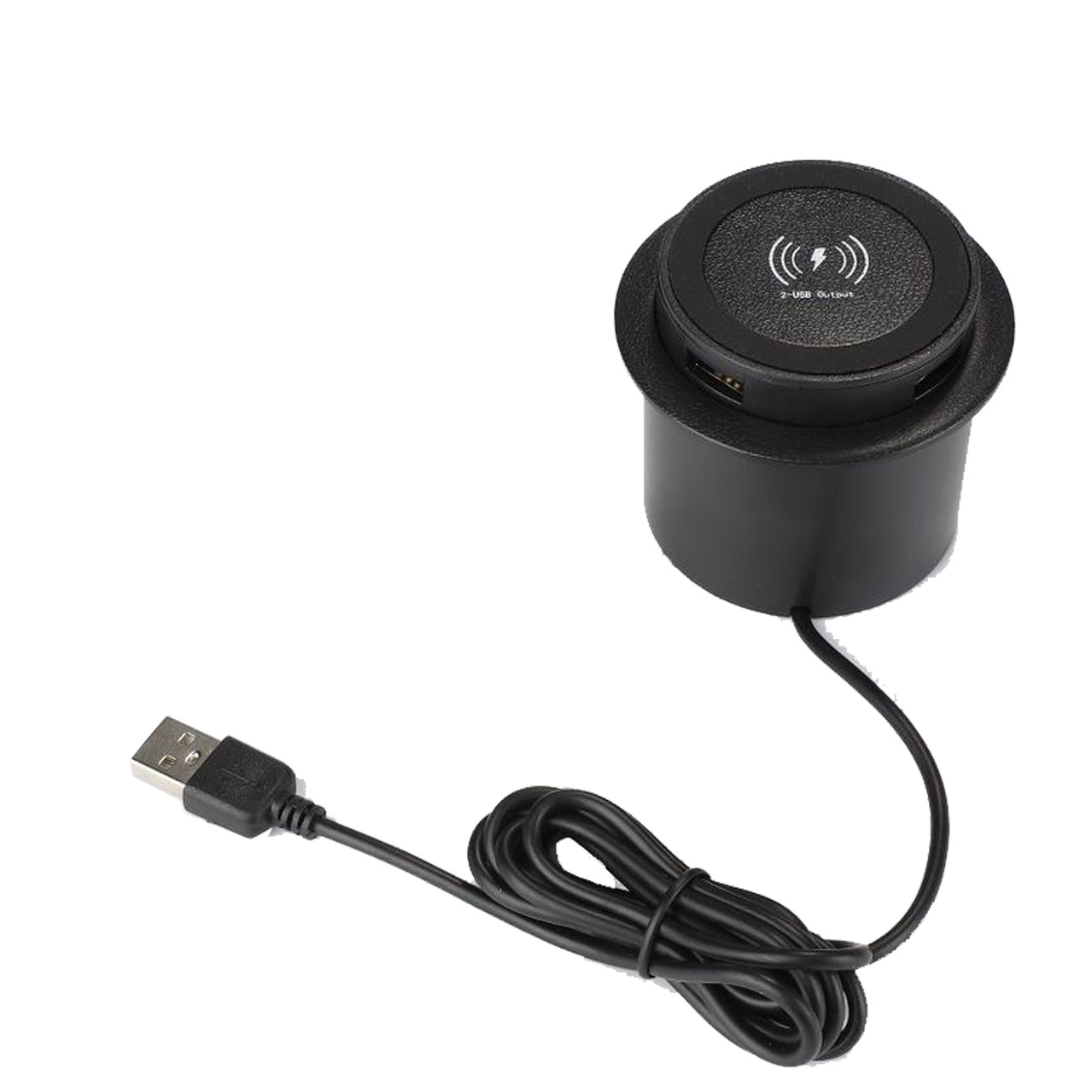 Wireless charger three-in-one, hotel bedside table, office desk furniture, embedded mobile phone charger manufacturer wholesale Item Picture