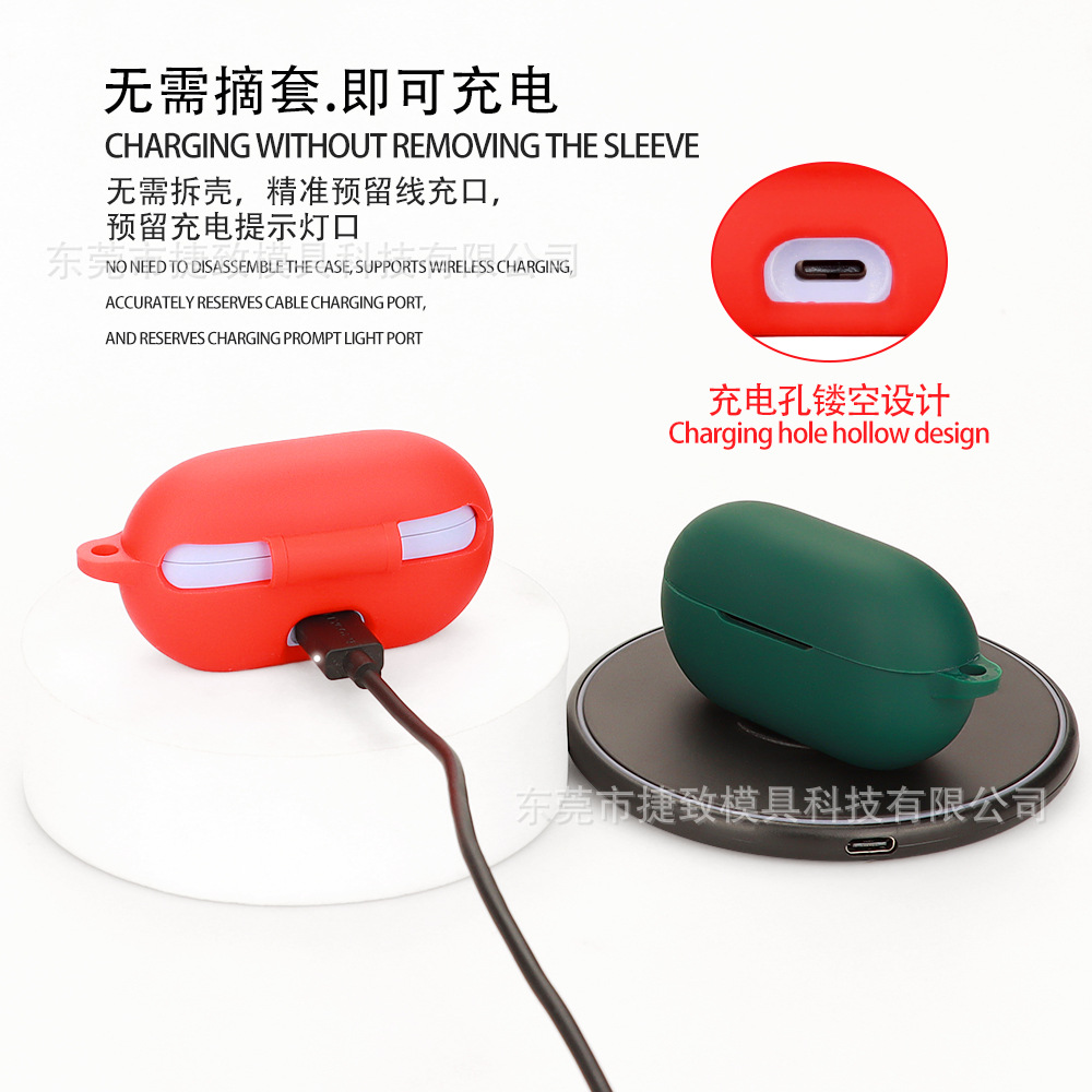 A TPU transparent silicone protective case and storage box for the Magic Sound Beats Solo Buds earphone case Application Scenario