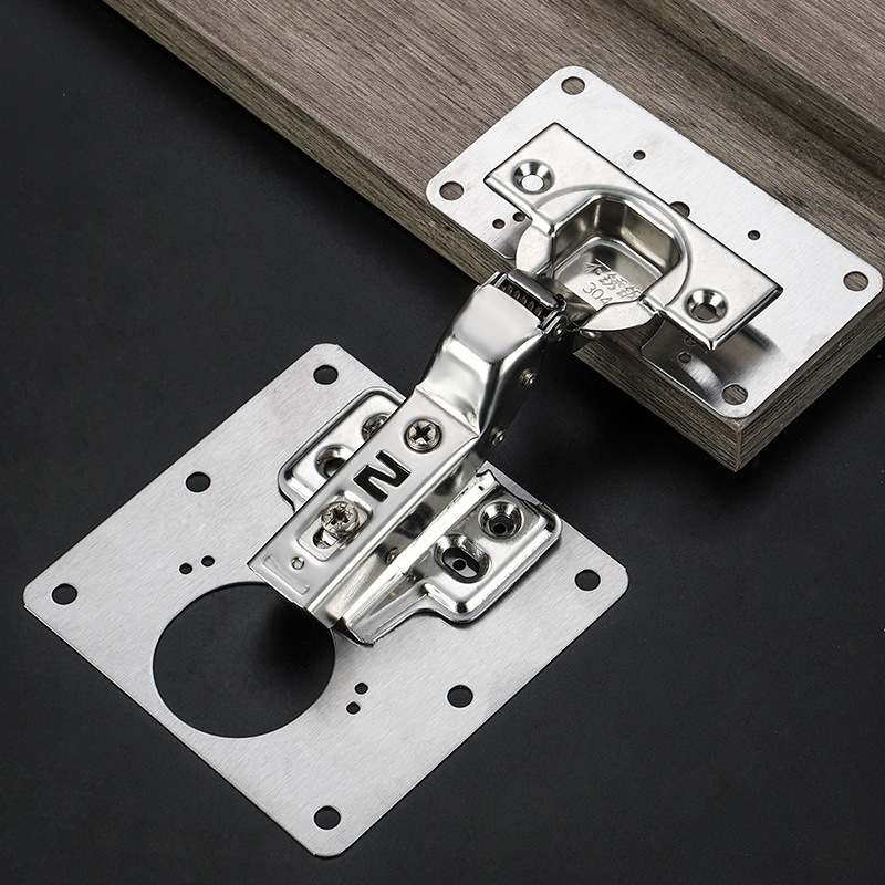 Stainless steel hinge fixed plate, cabinet hinge repair plate, door panel correction gasket, cabinet door repair magic tool wholesale details Picture