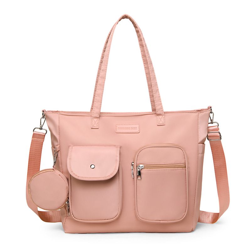 New trendy waterproof hand-held crossbody bag, large-capacity mommy bag, hand-held bag, baby bag, portable diaper bag for going out Item Picture