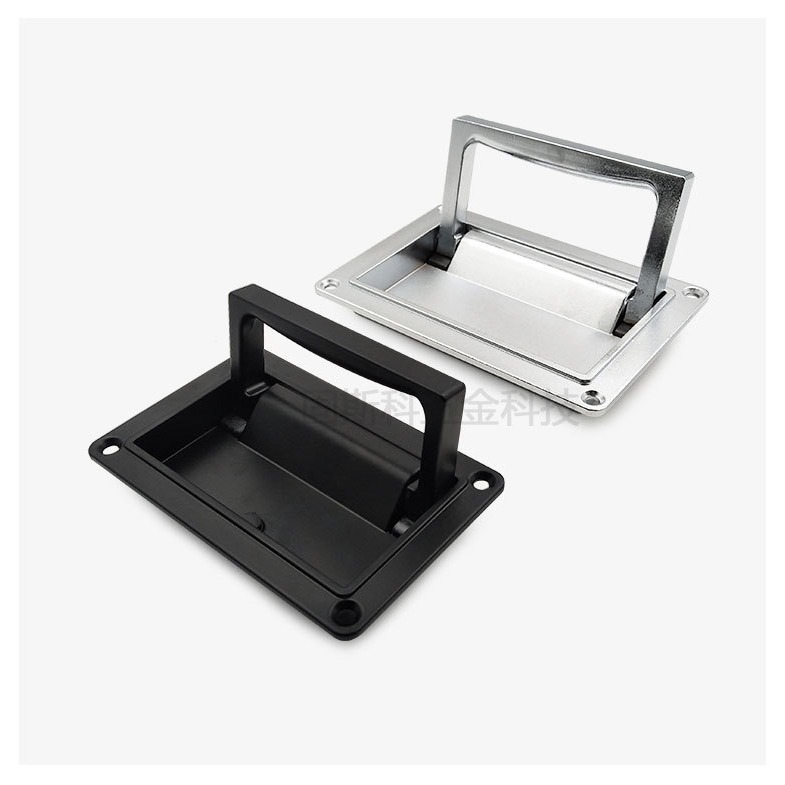 Zinc alloy folding handle, embedded square box-shaped concealed handle, heavy-duty movable handle, cabinet with large load-bearing capacity handle Application Scenario