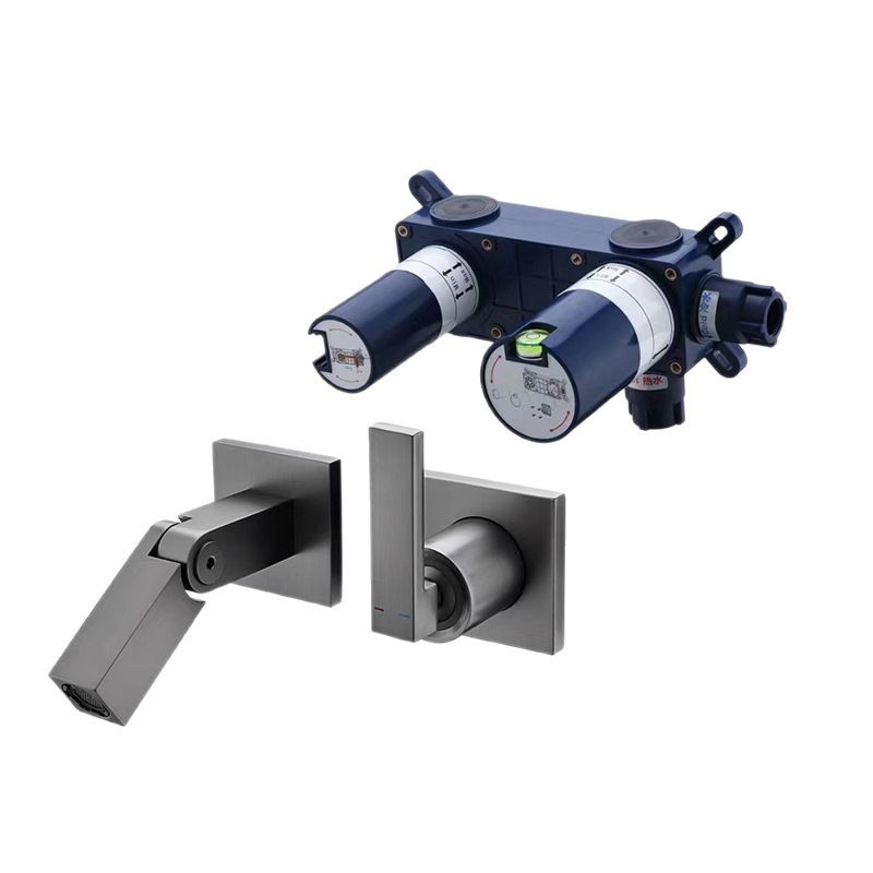 Yinaihkc folding wall-mounted digital display washbasin faucet gun grey durable washbasin Item Picture