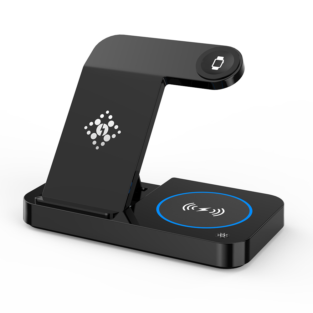 Wow Folding 4-in-1 wireless Charger is suitable for wireless charging of Apple and Samsung mobile phones, watches and headphones Item Picture