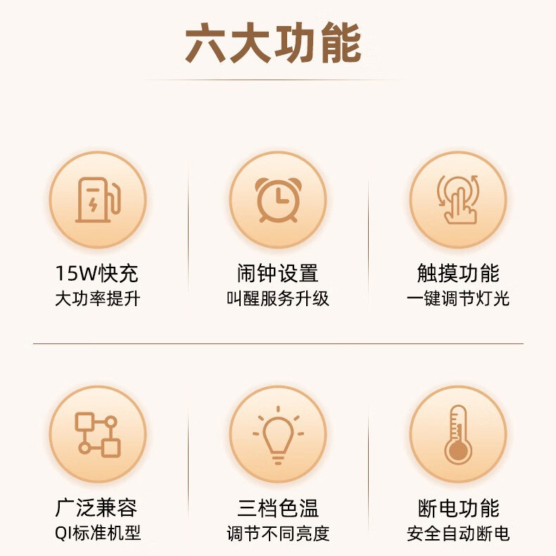 Supuriz Wireless Charging Atmosphere Night Light Smart Alarm Clock Mobile Phone Wireless Charger Clock three-in-one gift Application Scenario