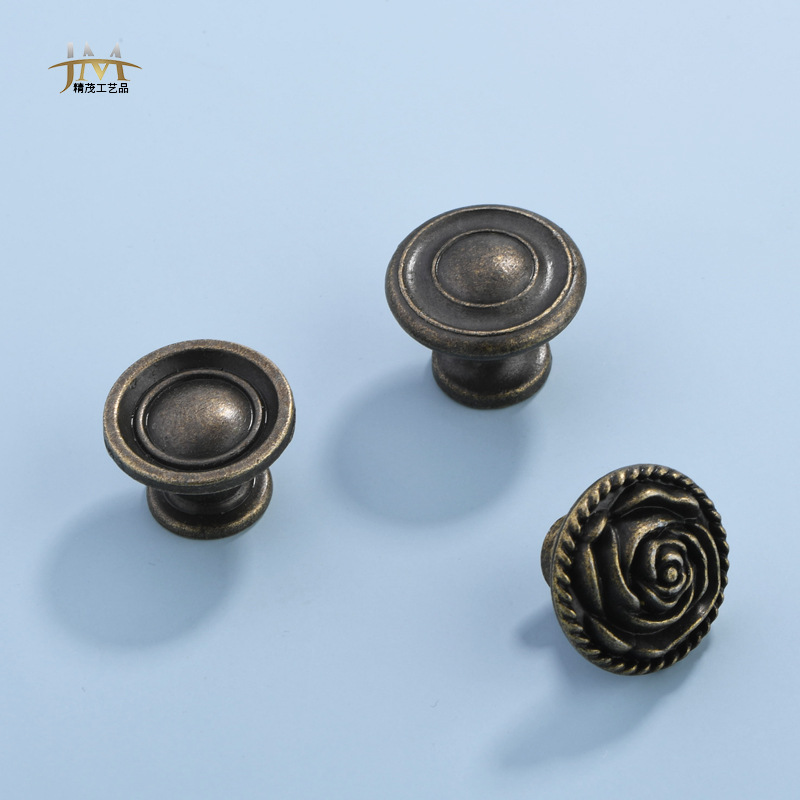 European-style antique wardrobe, antique copper handle, single-hole simple drawer, cabinet door handle, country cabinet door handle Specification drawing