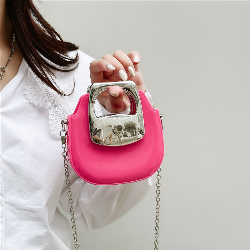 Summer versatile and fashionable knight bag for women, 2025 new mini chain mouth red envelope, high-end single-shoulder crossbody bag Specification drawing