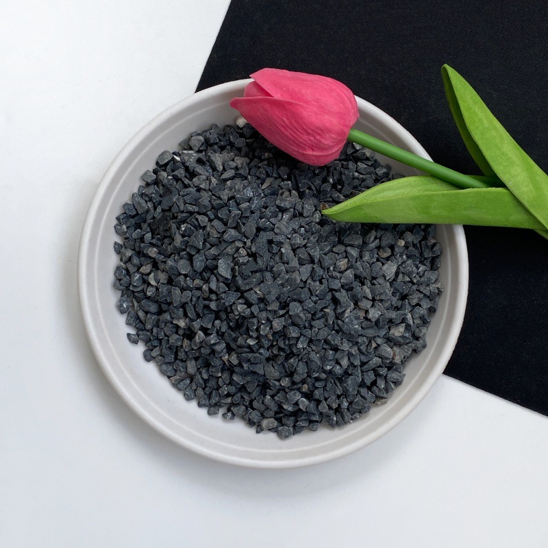 Black gravel manufacturer direct delivery, black gravel for garden landscaping, black water-washed stone in stock, quick dispatch details Picture