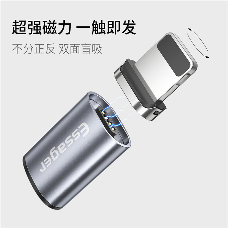The ESSAGER Mini Series magnetic adapter three-in-one magnetic adapter is suitable for Android and Apple type-c Application Scenario