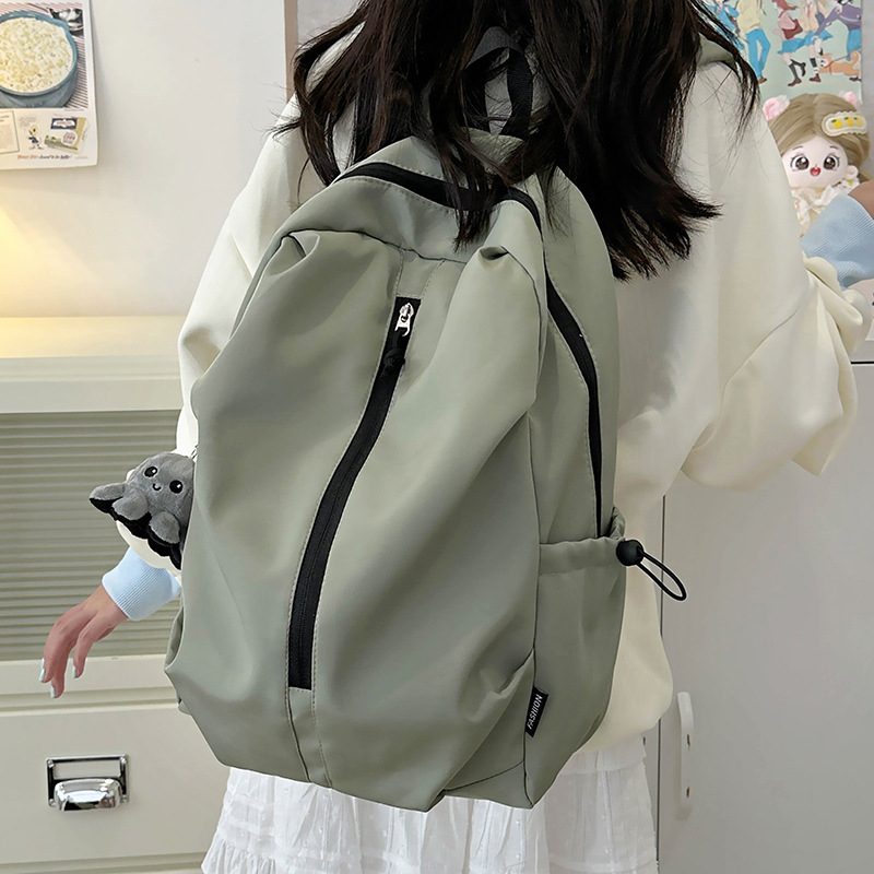 New student schoolbags, large-capacity hiking bags, high school students' backpacks for traveling, casual and lightweight backpacks for girls Specification drawing