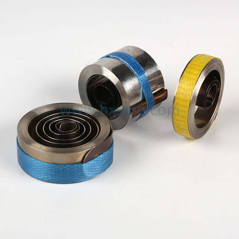 SUS stainless steel flat coil helical tension carbon brush motor cable telescopic coil constant force spring Application Scenario