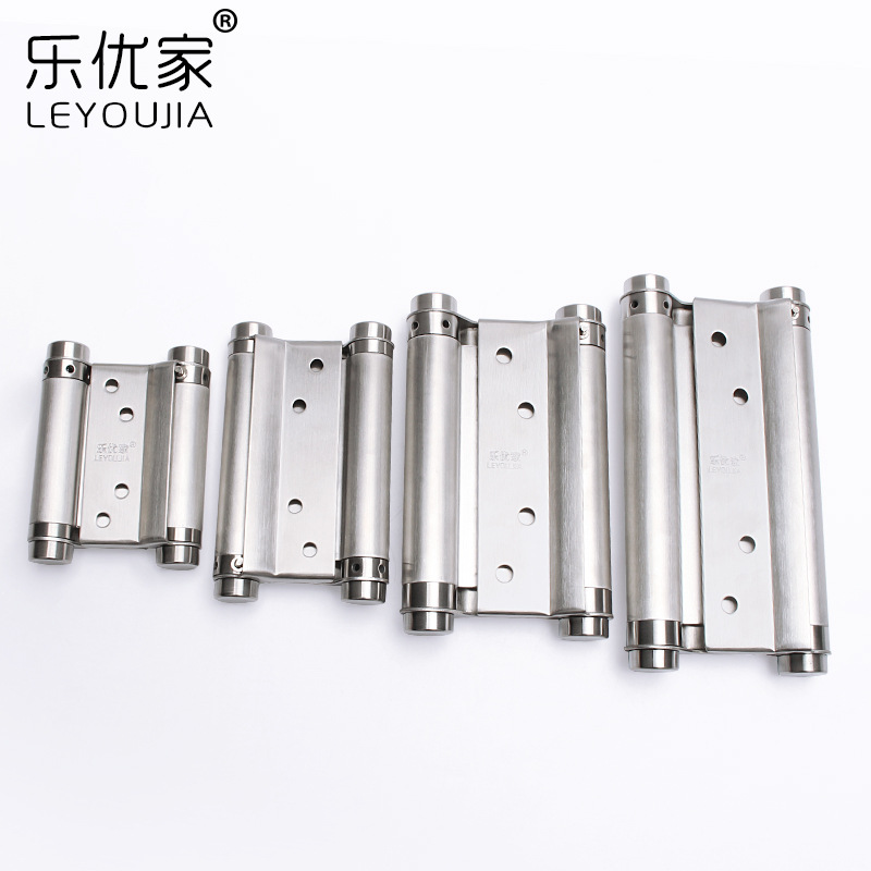Stainless steel double spring hinge door hinge, bidirectional inward and outward opening automatic closing hinge, free double opening hinge, thickened version Application Scenario