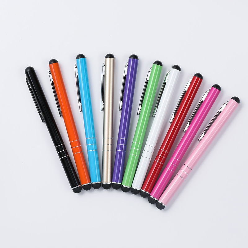 Capacitive stylus, mobile phone and tablet touch pen, drawing pen, metal clip, baked paint version, universal touch pen full figure