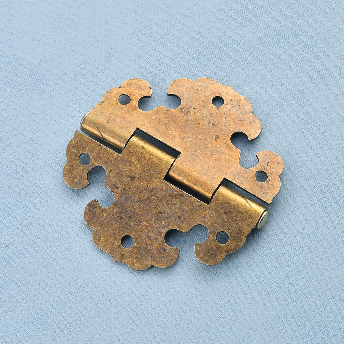 Copper-style antique iron sheet hinges, old-fashioned external hinge wardrobes, camphor wood box furniture, external copper hinges, antique bronze Specification drawing