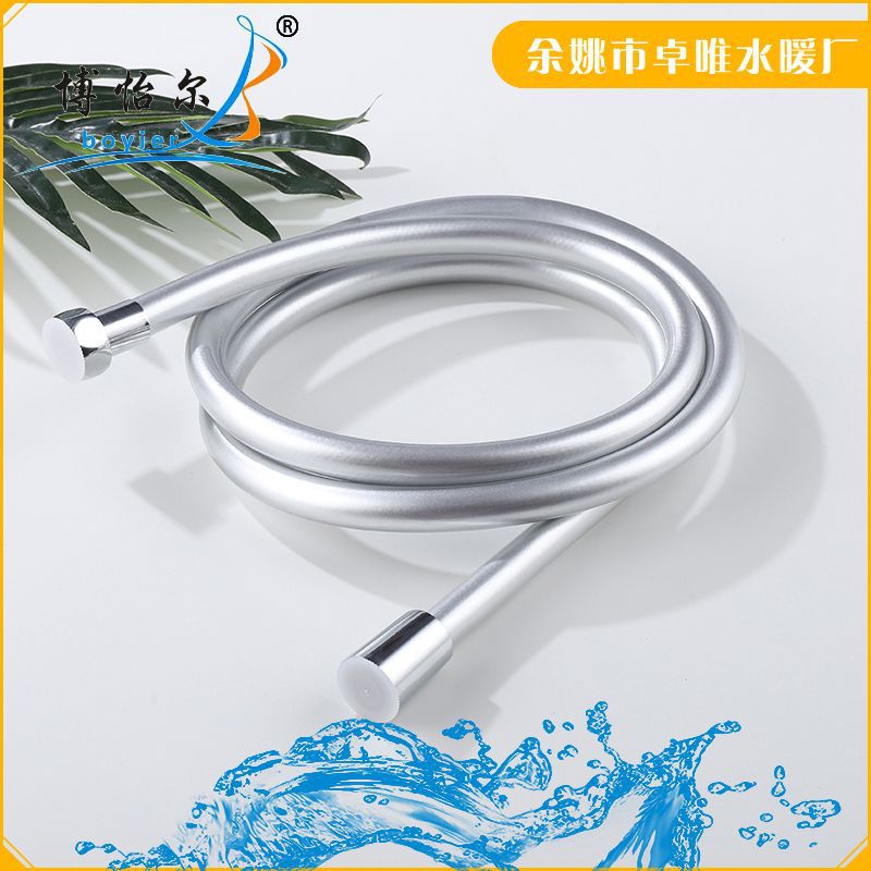 pvc silver-gray showerhead hose, lotus pod showerhead hose, hotel and guesthouse shower pipe details Picture