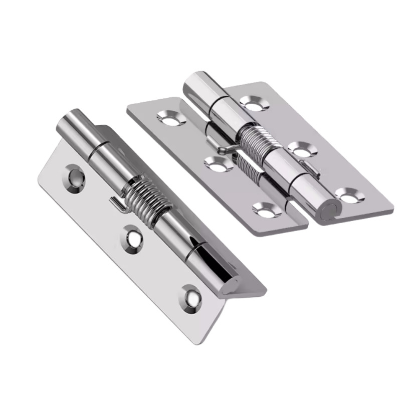 Household door hinge rebound device 1-4 inch 201#304# industrial hardware wholesale hinge stainless steel spring hinge Specification drawing