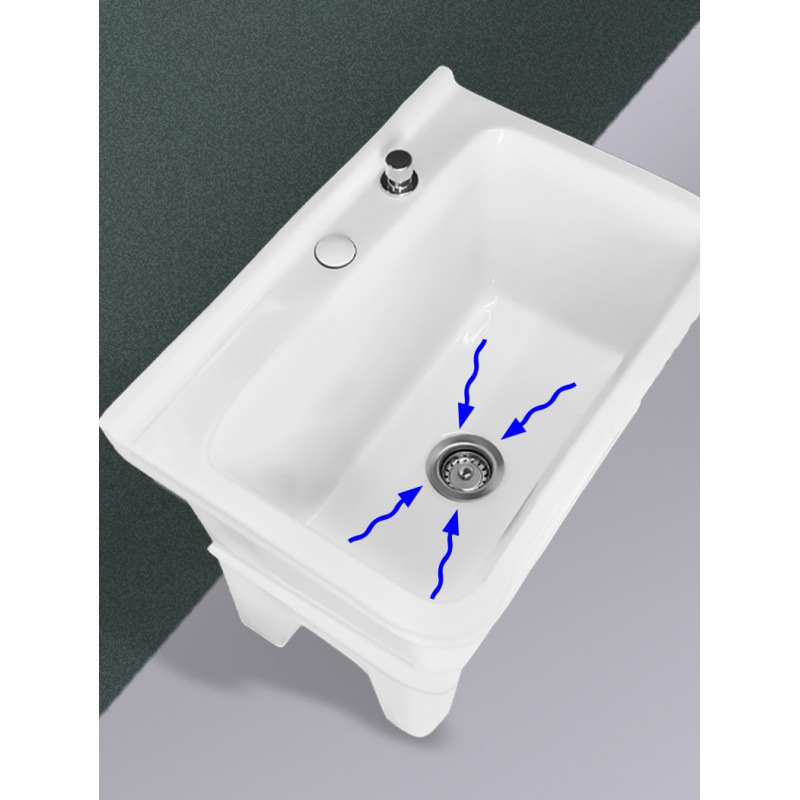 Ceramic mop pool number: Household bathroom, balcony, floor washing basin, mop pool, rectangular high-legged mop trough Specification drawing