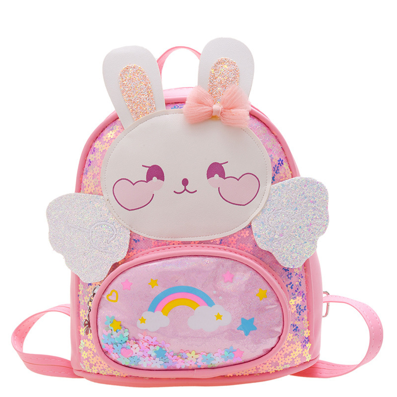 New children's bags for 3 to 7 years old, sequined backpacks, kindergarten school bags, cute princess girls' bags for export Item Picture